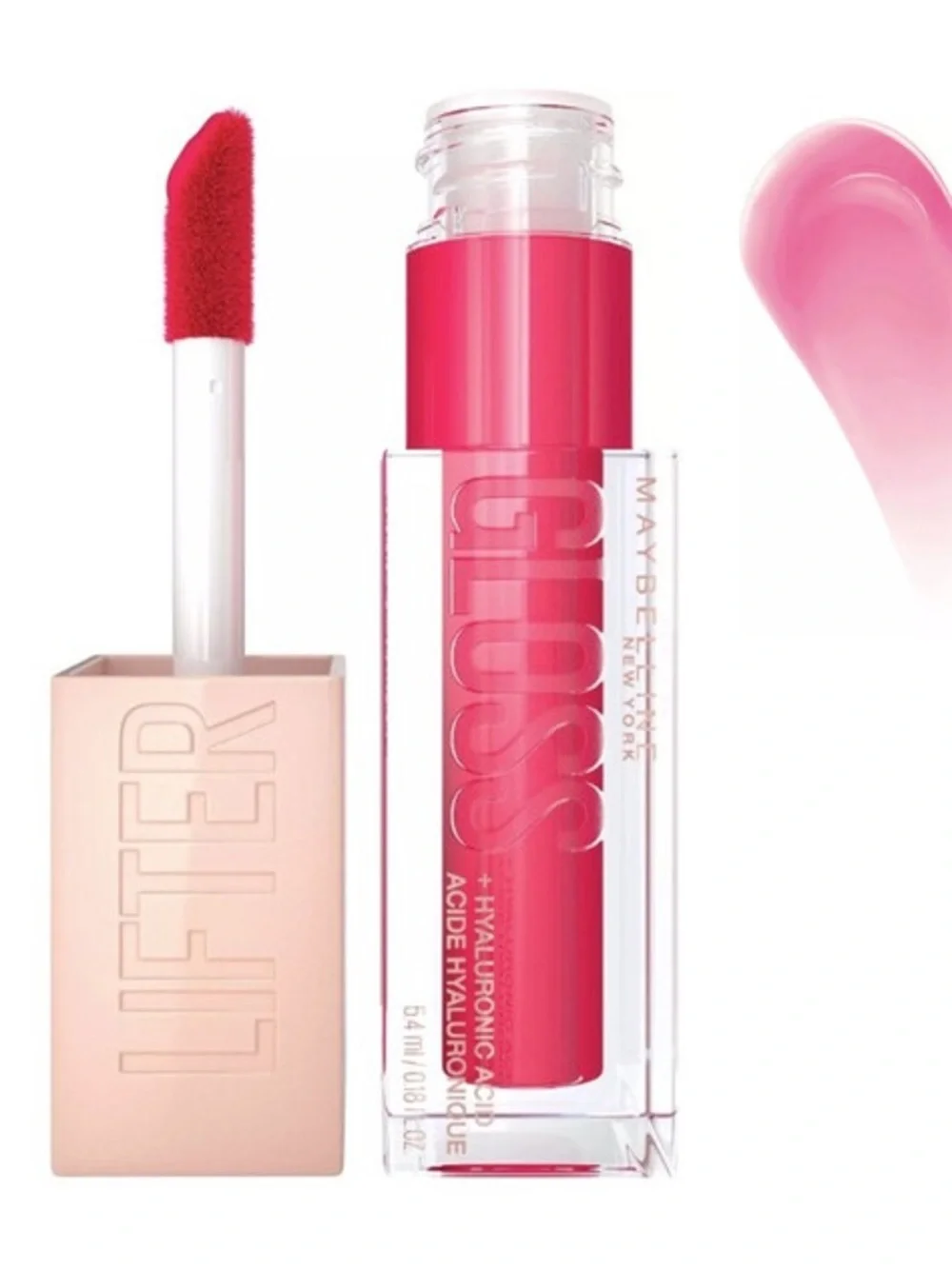 Pink plumping Lip Gloss - Hydrating Shine - lifter gloss maybelline